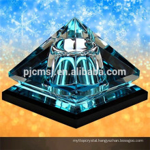 2015 Pyramid colorful Crystal Perfume Bottle,Crystal Perfume Bottle for cars new design